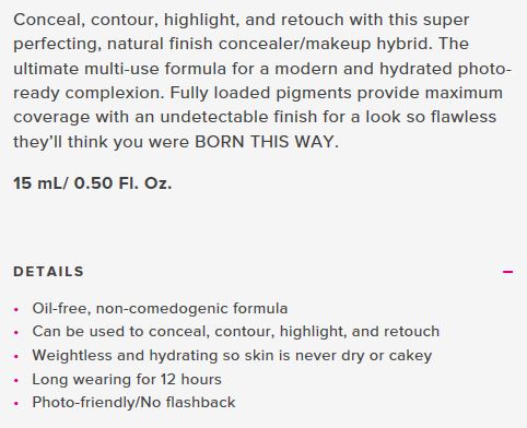 Born This Way Concealer details