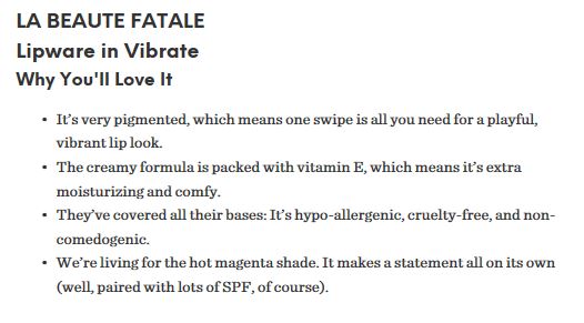 Ipsy La Beaute Fatale Lipstick lipstickandnachos