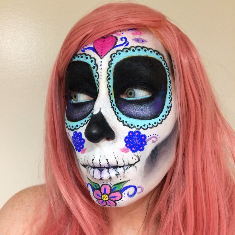 Sugar Skull Makeup Halloween Lipstick And Nachos 1
