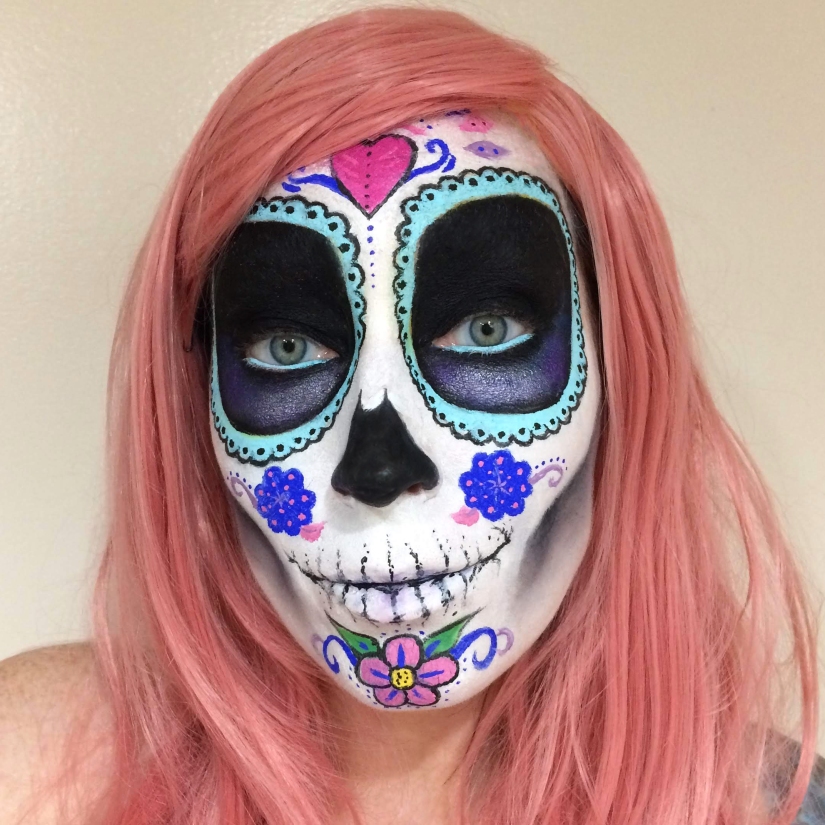 Sugar Skull Makeup Halloween Lipstick And Nachos 2