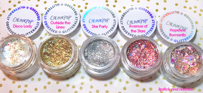 Colourpop Gliterally Obsessed Body Glitter Color Swatches lipstickandnachos